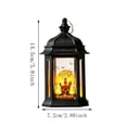 thumbnail image 3 of WWC Halloween Lantern, Vintage Flickering LED Candle Hanging Lamp with Castle Pumpkin Print, Halloween Decor Night Light for Indoor Outdoor, 3 of 7