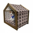 thumbnail image 1 of African Pet House, Abstract Composition with Indigenous Elements and Traditional Design, Outdoor & Indoor Portable Dog Kennel with Pillow and Cover, 5 Sizes, Multicolor, by Ambesonne, 1 of 5