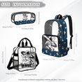 thumbnail image 4 of Kuiaobaty Astronaut Print Clear Backpack Set for Boys Soccer Ball Print Backpack and Lunch Bag Set with Cup Holder Lightweight Clear Bookbag and Pencil Case for School, 4 of 5