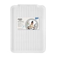 thumbnail image 6 of Dish Drain Board and Drying Rack Tray for Kitchen Counter, Plastic Drainboard with Raised Ridges, 12.75 x 17.25 inches - White, 6 of 13