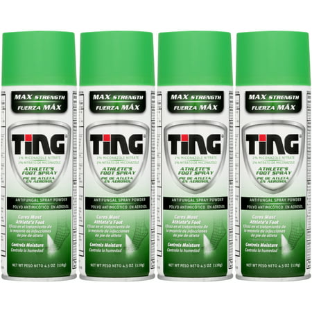 Ting Athlete's Foot and Jock Itch Anti Fungal Spray Powder - 4.5 oz (Pack of