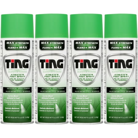 Ting Athlete's Foot and Jock Itch Anti Fungal Spray Powder - 4.5 oz (Pack of