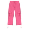 thumbnail image 4 of Bosanter Cargo Pants Boys Boys Joggers Size 14-16 Boys Cargo Joggers Pants Elastic Waist Casual Jogging Trousers Bottom for Kids, Pink 13-14 Years, 4 of 6