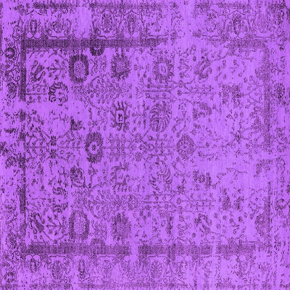 Ahgly Company Indoor Square Oriental Purple Industrial Area Rugs, 4' Square