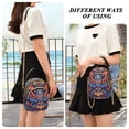 thumbnail image 6 of FORMRS Crossbody Bag for Women Quilted Travel Shoulder Cell Phone Purse with Chain Strap Handbag, Blue Abstract Eagle, 6 of 7