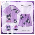 thumbnail image 4 of Pijamas Kawaii de Anime Sanrios para niños, lindos Mymelody Kuromi Cinnamoroll, cárdigan de verano de manga corta con dibujos animados, ropa para el hogar, trajes, regalos, 4 of 4