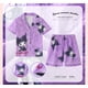 thumbnail image 4 of Pijamas Kawaii de Anime Sanrios para niños, lindos Mymelody Kuromi Cinnamoroll, cárdigan de verano de manga corta con dibujos animados, ropa para el hogar, trajes, regalos, 4 of 4