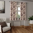 thumbnail image 2 of Ambesonne Floral Grommet Curtain, Nature Rose Pattern Blooms, 50"x96", Dimgray and Camel, 2 of 5