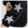 thumbnail image 3 of Women's Gameday Couture  Black Denver Broncos Pure Victory Rhinestud Star-Sleeve Pullover Sweatshirt, 3 of 4