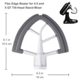 thumbnail image 2 of Batidor de borde flexible para batidora de pie con cabezal inclinable, paleta batidora plana con bordes de silicona flexibles, raspador de tazón, blanco, 2 of 5