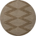 thumbnail image 3 of HomeRoots 679699 8 ft. Brown & Beige Geometric Transitional Washable Round Area Rug with UV Protection, 3 of 9