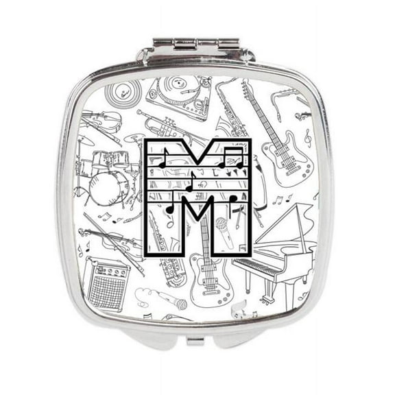 Letter M Musical Note Letters Compact Mirror