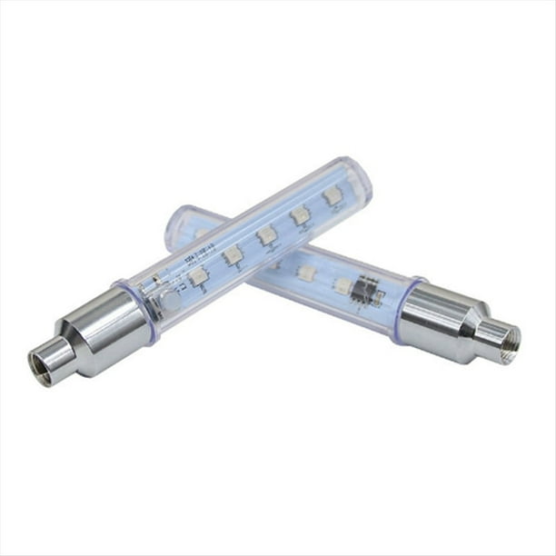 2 Uds Piñón Fijo Bicicleta de Montaña Boquilla de Gas Luz Bicicleta 5 LED Interruptor de Luz de Rueda Luz Trasera de Rueda de Fuego de Viento