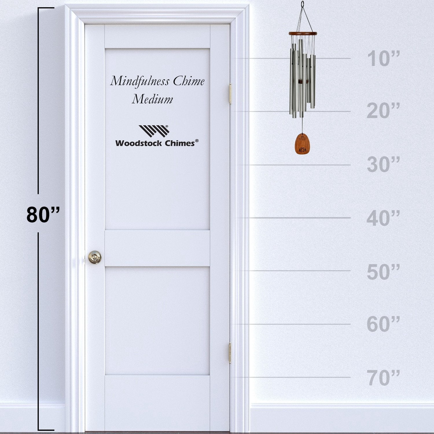 Woodstock Windchimes Mindfulness Chime , Wind Chimes For Outside, Wind Chimes For Garden, Patio, and Outdoor Décor, 28"L