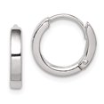 thumbnail image 4 of 925 Sterling Silver Round Hoop Earrings, 4 of 5