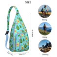 thumbnail image 4 of Cute Avocado Sling Backpack - Playful Kawaii Illustration, Multi-Functional Shoulder Bag, 4 of 4