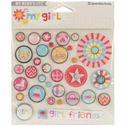 My Minds Eye My Girl Decorative Brads 32/Pkg-