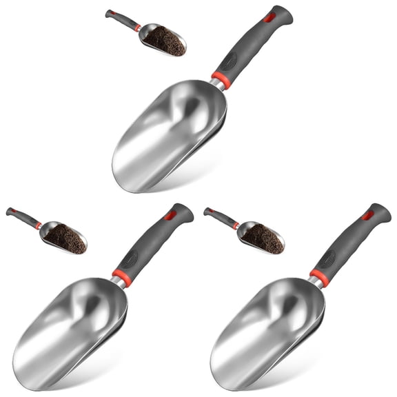 3pcs Ice Scoop Soil Scoop Metal Ice Scoop Garden Shovel Hand Shovel Spade Shovel Gardening Tools