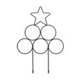 thumbnail image 1 of Metal Plants Climbing Trellis Wrought Iron Bonsai Plant Support Holder, 1 of 4