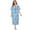 Light Blue, variant on Women's Plus Size Long Nightgown Short Sleeve Lightweight Sleepwear Dress XL-5XL