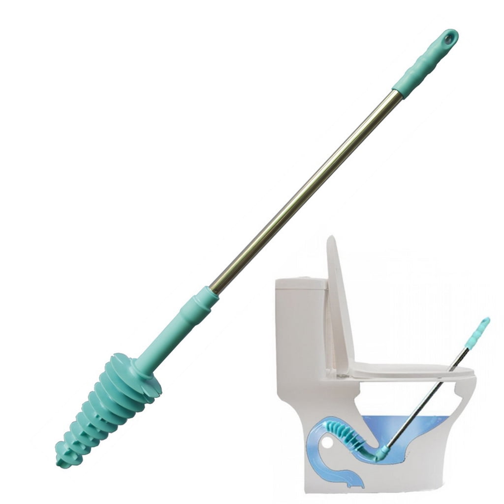 Details about   Sewer Pipe Clogging Long-Handled Toilet Flexible Brush Plunger Household Tool 