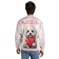 thumbnail image 5 of Happy Valentine's Day Maltese Brings Love Heart All Over Print 3D Sweatshirt Unisex Merch Maltese Dog Lover Gifts Idea - 02028, 5 of 6