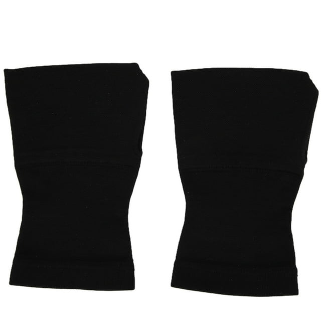 1 par/juego de muñequera protectora para túnel carpiano, guantes sin dedos para artritis, color negro