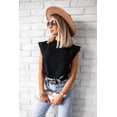 thumbnail image 2 of Franhais Women Plus Size T-shirts, Short Sleeve Summer Loose Tops, Solid Color Casual Blouses, 2 of 7