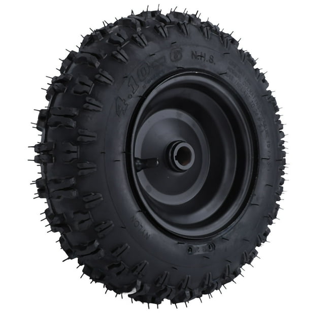 4.10-6 Neumlico de Rueda Trasera, Neumlico de Llanta de Rueda Trasera de 19 mm de Soporte de Soporte Resistente A Punción Resistente Para Atv Quad Mini Bike Go Kart