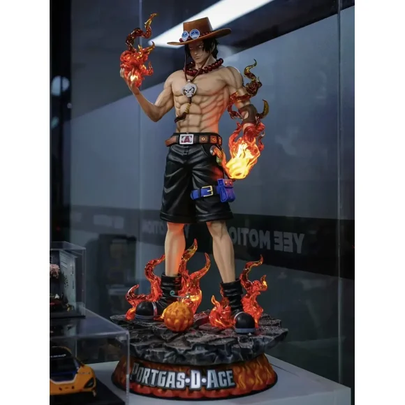New One Piece Gk 70cm Fantasy Third Anniversary 1/3 Ace Super Huge Collect Figures Trendy Statue Anime Decoration  Christmas Toy