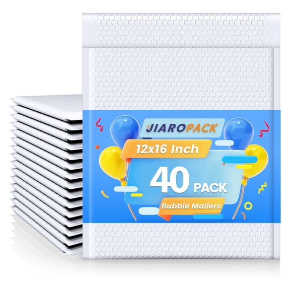 40 White Poly Bubble Mailers 12x16 Large Padded Envelopes 12x15 Mailing Bag