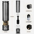 OPUX Battery Operated Salt and Pepper Grinder Automatic Pepper Mill, Electric Salt Shaker with