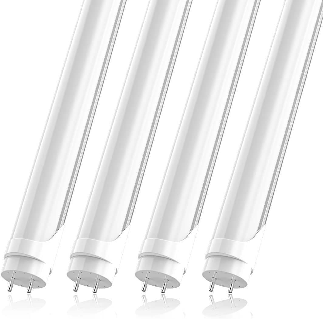 T8 4FT Foot 4000K Led Tube Nature White Milky Cover 2400LM 22W Dual-end Powered 