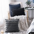 thumbnail image 4 of Juego de 2 fundas de almohada decorativas WEIHJMXG estilo bohemio gris oscuro 18 x 18 pulgadas, 4 of 5