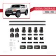 thumbnail image 6 of Compatible with Toyota FJ Cruiser (XJ10) 2006-2014 ACE-3 Car Roof Rack Cross Bar Grey Aluminium 2 Bars, 6 of 7