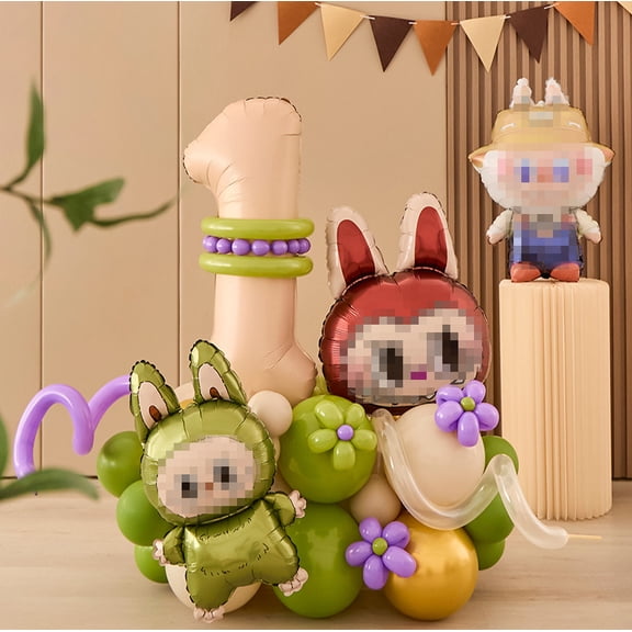 Birthday Decoration Set Foil Balloon Colorful Decorations and Party Supplies