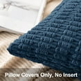 thumbnail image 2 of Sanmadrola Throw Pillow Covers 20x20 inch Set of 2 Corduroy Decorative Pillow Cases Couch Pillows Soft Boho Striped Cushion Cases Set for Sofa Living Room Couch Bedroom Car, Navy, 2 of 6