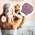 thumbnail image 7 of Unique Bargains Diamond Shape Hair Drying Towel Dry Cap Quick Drying Lightweight Purple, 7 of 7