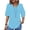 Sky Blue, variant on UVN Blouses for Women V Neck Half Bell Sleeve Shirts Summer Ladies Casual Flowy Tunic Tops