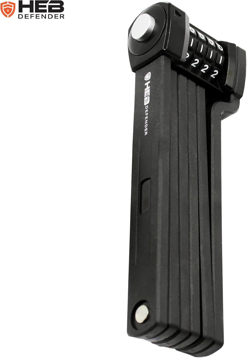 HEB Defender Folding Bike Lock - Heavy Duty Bike Lock - Anti-Theft-Foldable Bike Lock, Combination Bike Lock for Ebikes, MTB, Scooters, & Bicycles (33.5 inch Compact Combination Lock, 1, Count)