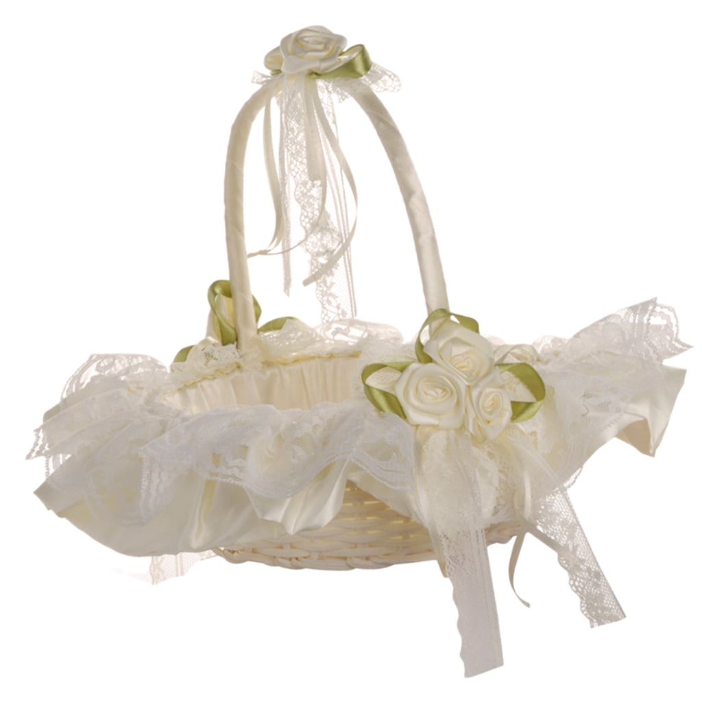 Rose Petals Decor Gifts Wedding Ceremony Flower Girl Basket Med/Large 
