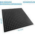 thumbnail image 2 of 16 Inch Oversize Stainless Steel Rain Shower Head - Matte Black High Pressure Shower Head, Square Rainfall Showerhead - Waterfall Full Body Coverage - Universal Ceiling or Wall Mount, 2 of 6