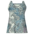 thumbnail image 4 of Youyipin Women Tank Tops Women's Casual Summer Spaghetti Strap Floral Print Sleeveless V Neck Strappy Shirts Tummy Control Tank Top For Women, 4 of 5