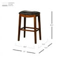 thumbnail image 3 of Home Square 30.5" Bonded Leather Bar Stool in Black - Set of 3, 3 of 3
