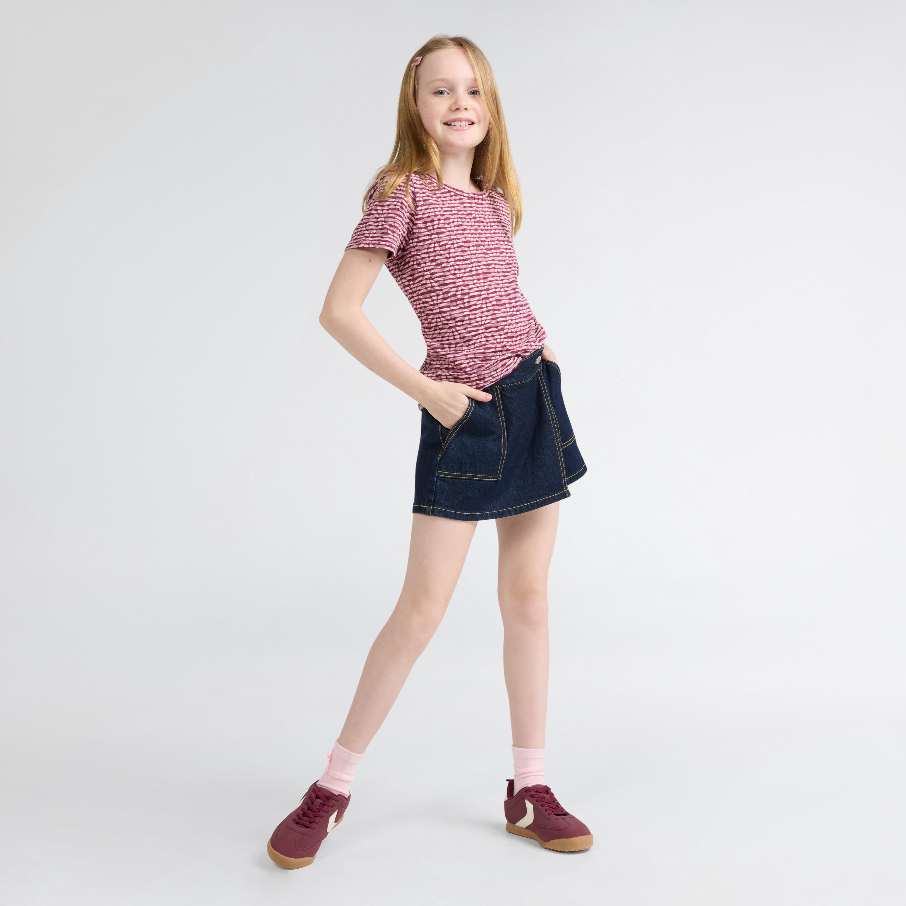 Levi Strauss Signature Girls Denim Utility Skort, Size 5-18