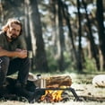 thumbnail image 5 of Ozark Trail 24" x 16" Carbon Steel Heavy-Duty Foldable Campfire Cooking Grill, Black, 5 of 10