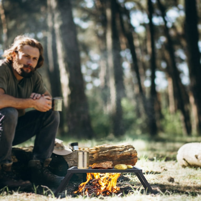 Ozark Trail Heavy Duty Portable Camp Fire Grill with Folding Legs