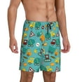 thumbnail image 2 of Sikiie Trucks And Excavators Mens Pajama Shorts, Lightweight Lounge Pant with Pockets Soft Sleep Pj Shorts for Men4X-Large, 2 of 6