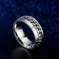 thumbnail image 6 of K-KED Viking Text Chain Rotatable Trendsetter Culture Stainless Steel Ring Size 6-13-10-Silver, 6 of 9