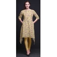 thumbnail image 2 of Bimba Kurti Asymétrique Orange à Imprimé Floral Cachemire, Feuilles et Roses pour Femmes Robe d'Été Indienne Tunique Moyen, 2 of 6
